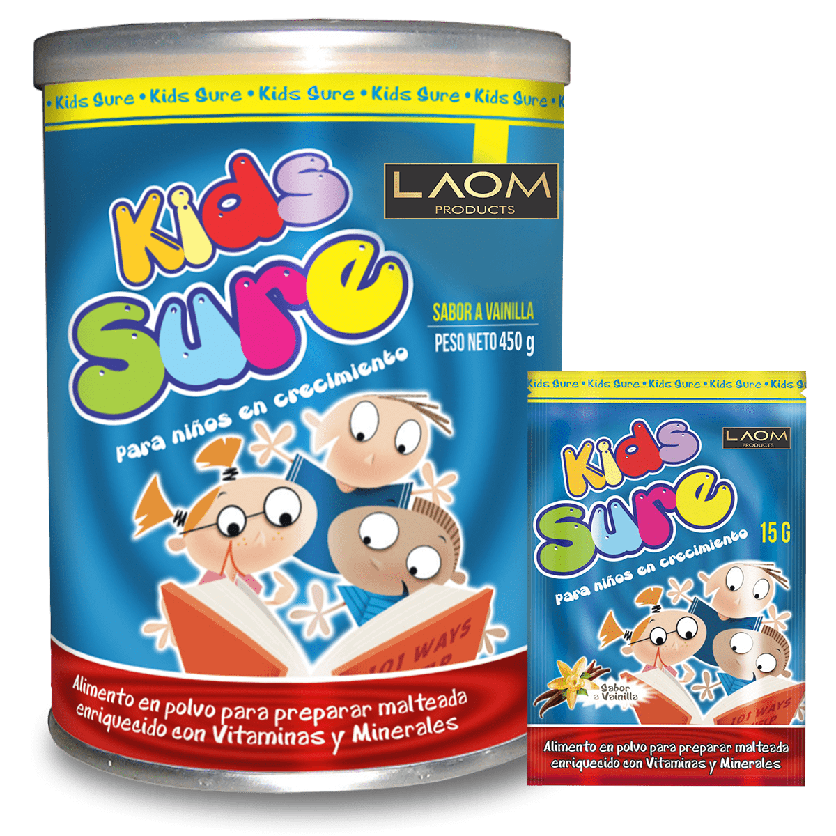 Laom Products - Nutricion - Kids Sure Pote y Sachet
