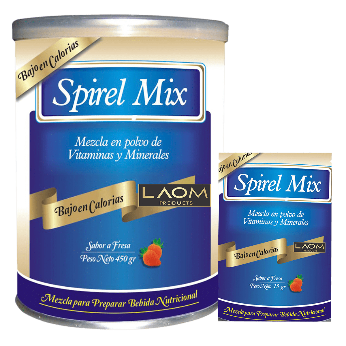 Laom Products - Nutricion - Spirel Mix Pote 450g y Sachet
